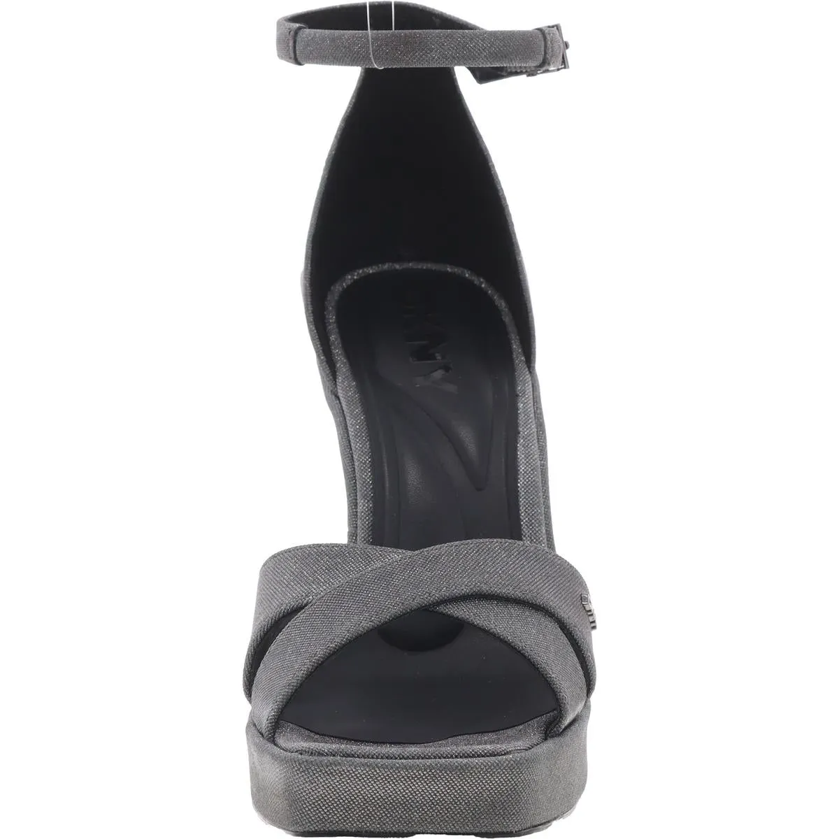 LINDA Womens Criss-Cross Shimmer Block Heel