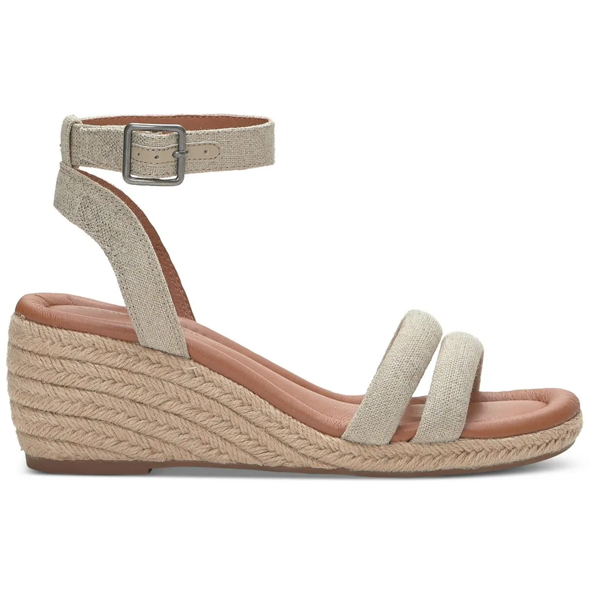LKNASLI Womens Ankle Strap Warm Wedge Sandals
