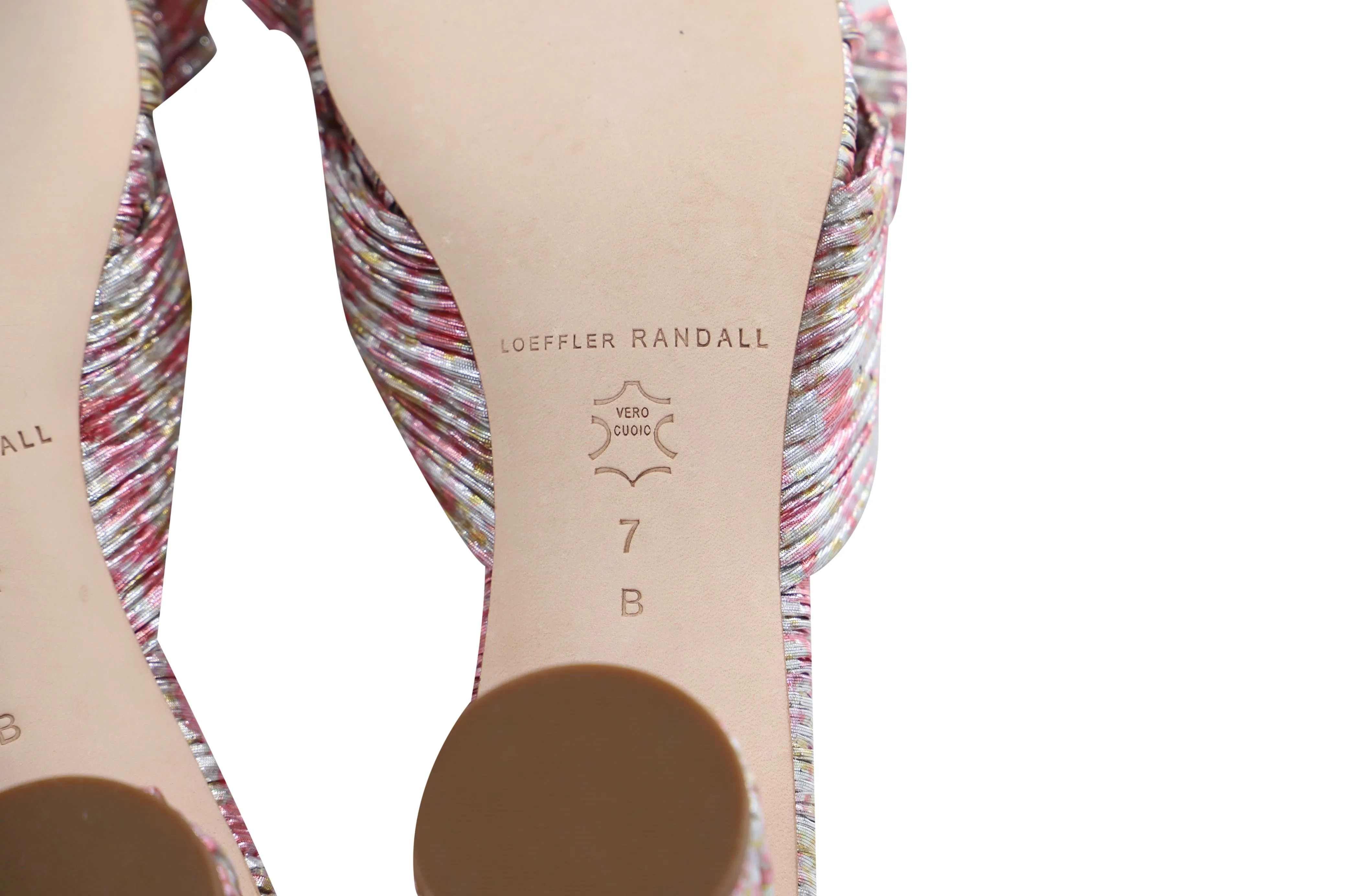Loeffler Randall Emilia Pleated Bow Heel in Floral Print Nylon