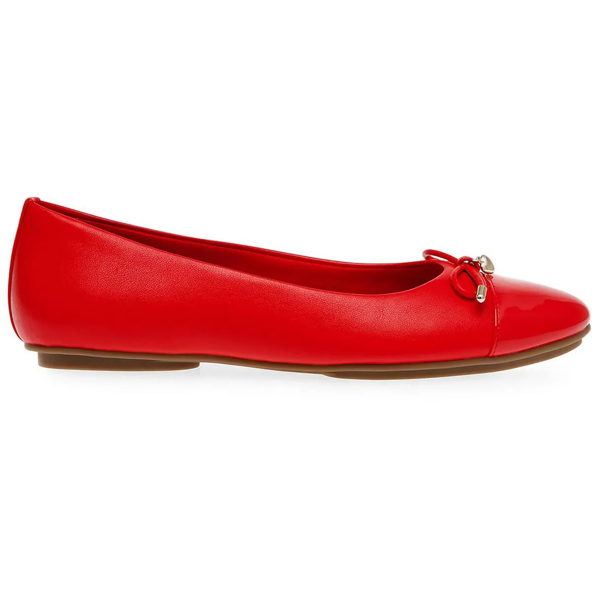 LUCI Womens Faux Leather Slip On Flat Shoes