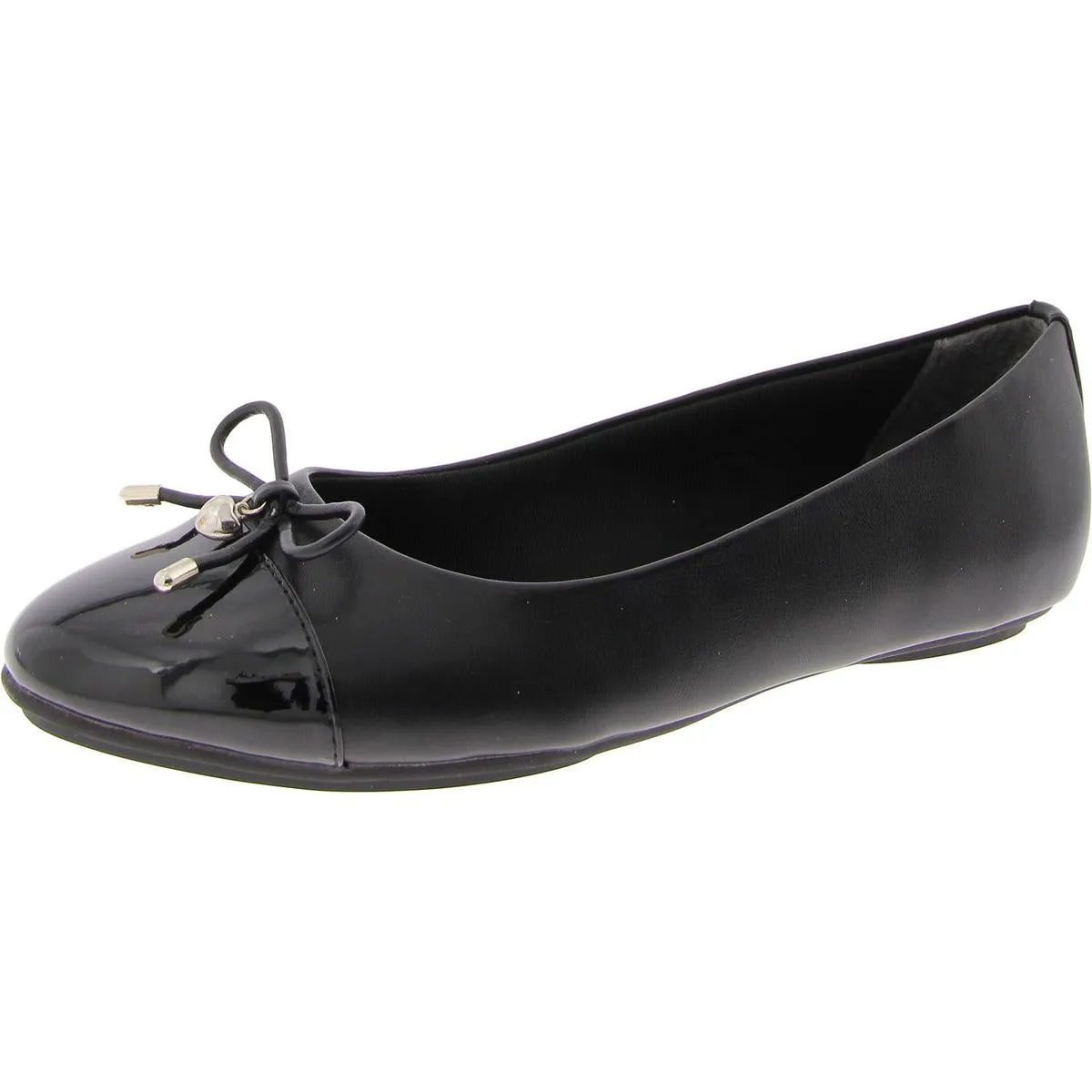 LUCI Womens Faux Leather Slip On Flat Shoes