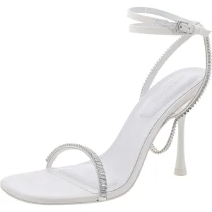 Luxon Womens Leather Square Toe Heels