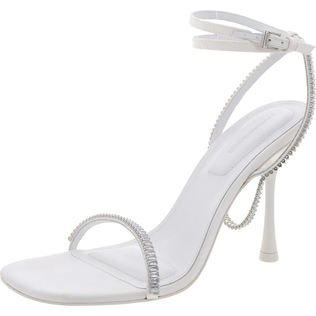 Luxon Womens Leather Square Toe Heels