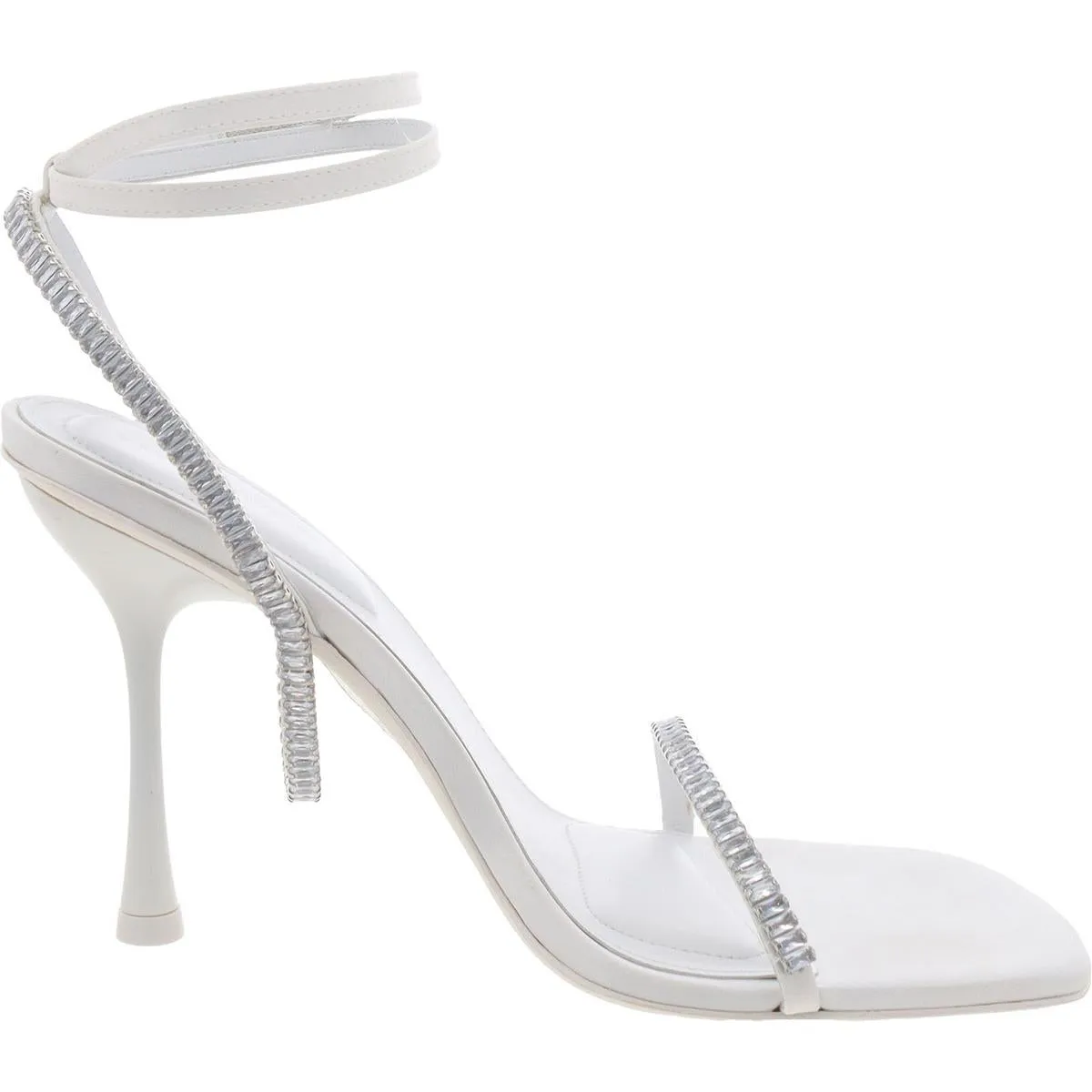 Luxon Womens Leather Square Toe Heels