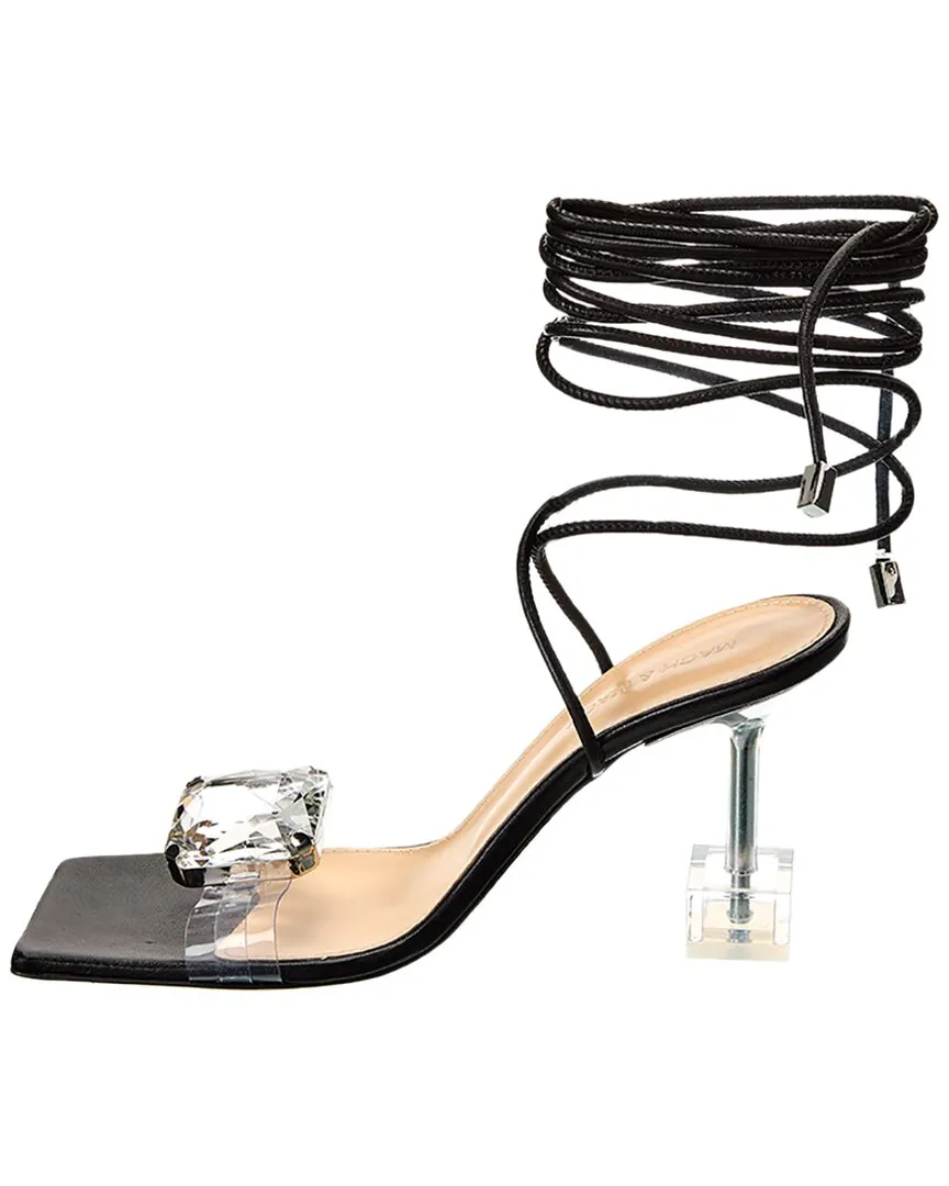 Mach & Mach Crystal Square Vinyl & Leather Sandal