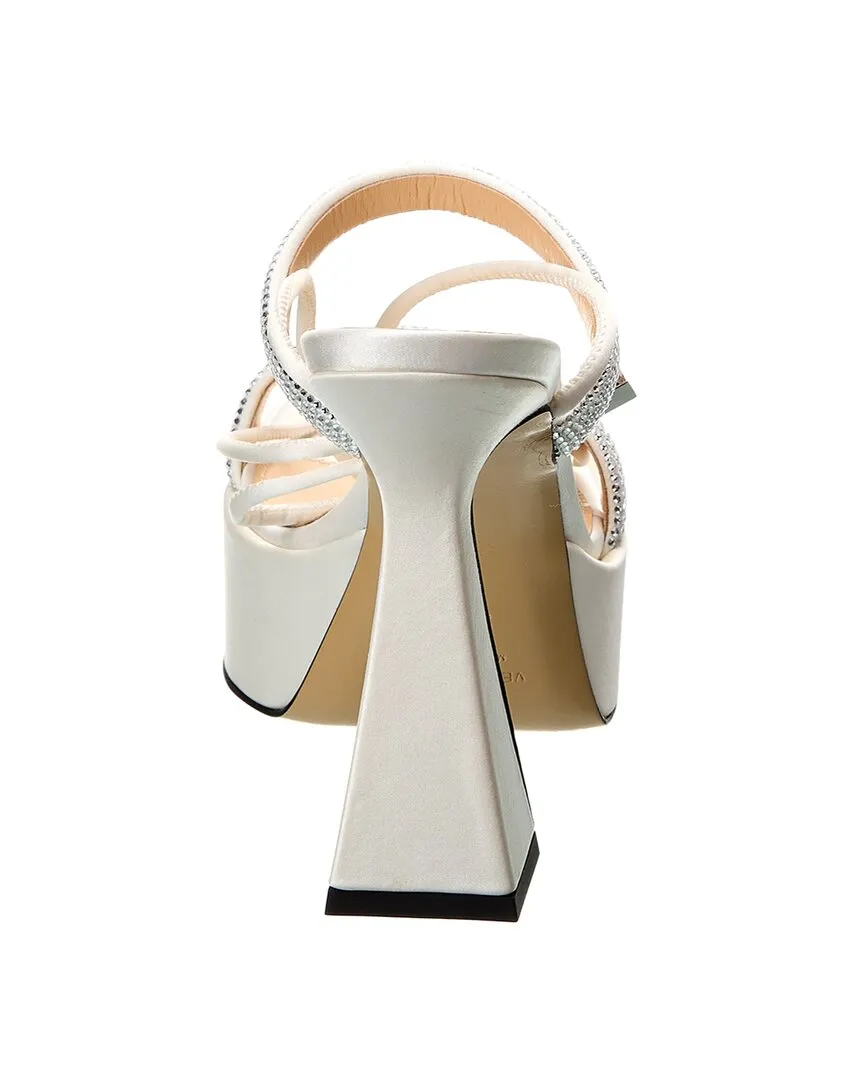 Mach & Mach Devon Satin Platform Sandal