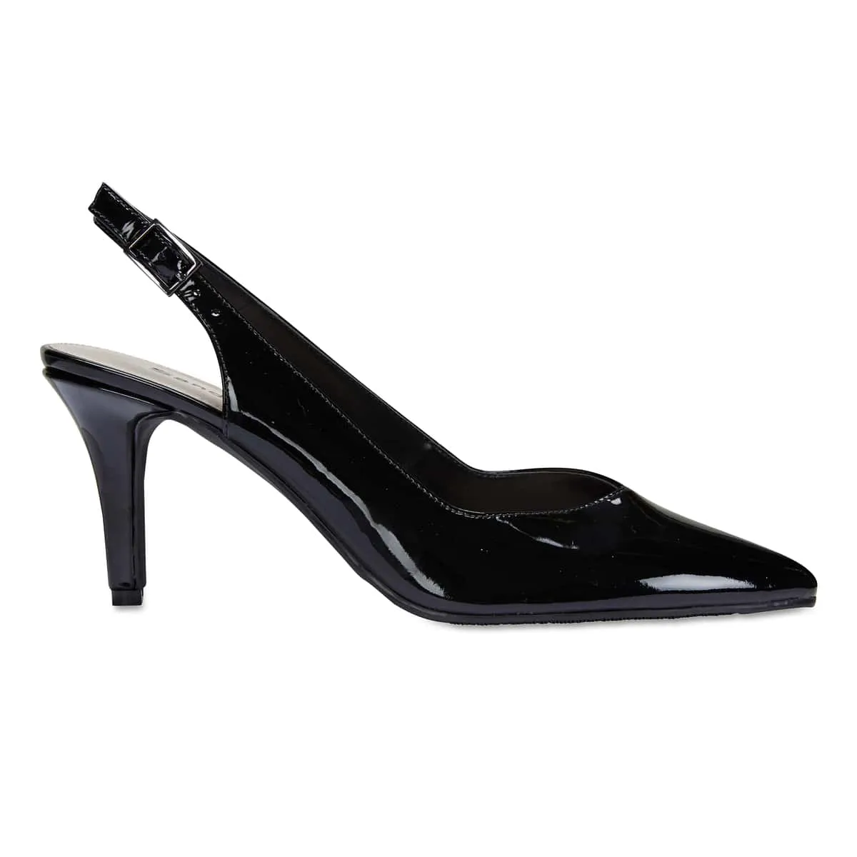 Maestro Heel in Black Patent