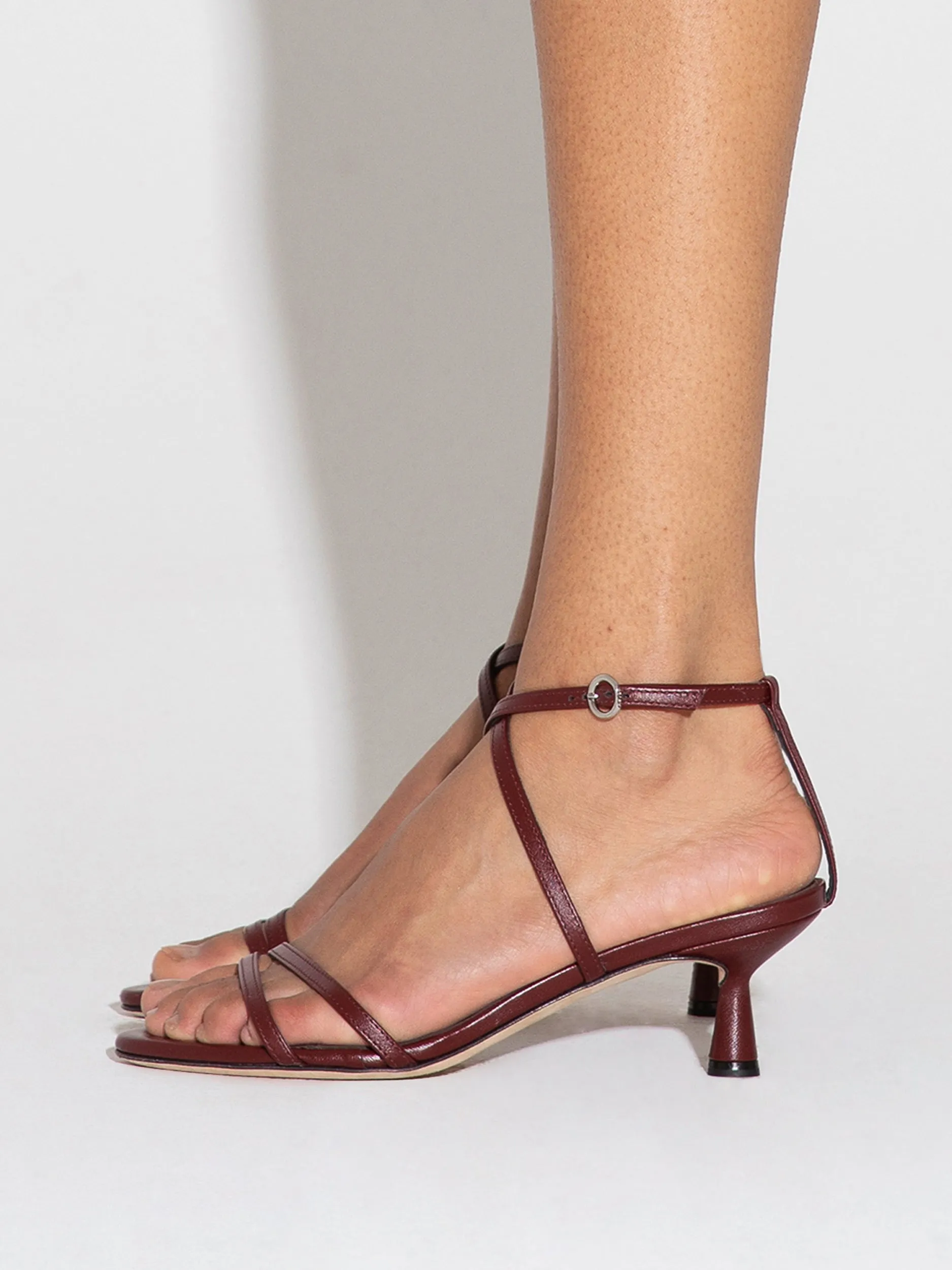 Maeve Leather Stiletto Sandals