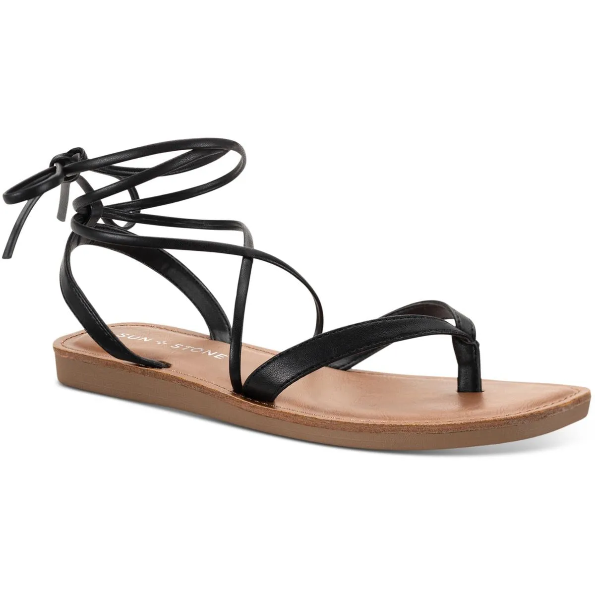 Maggiee Womens Strappy Flat Thong Sandals