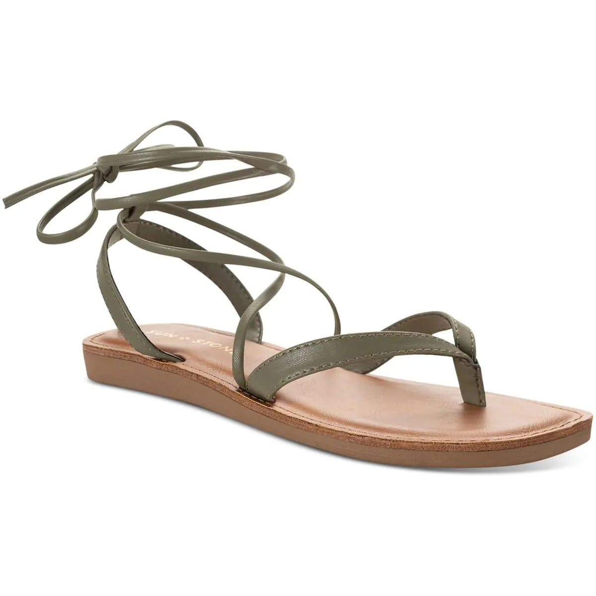 Maggiee Womens Strappy Flat Thong Sandals