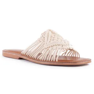 Mahogany Womens Cushioned Footbed Woven Slide Sandals