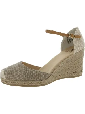 Mamba Womens Canvas Ankle Strap Espadrilles