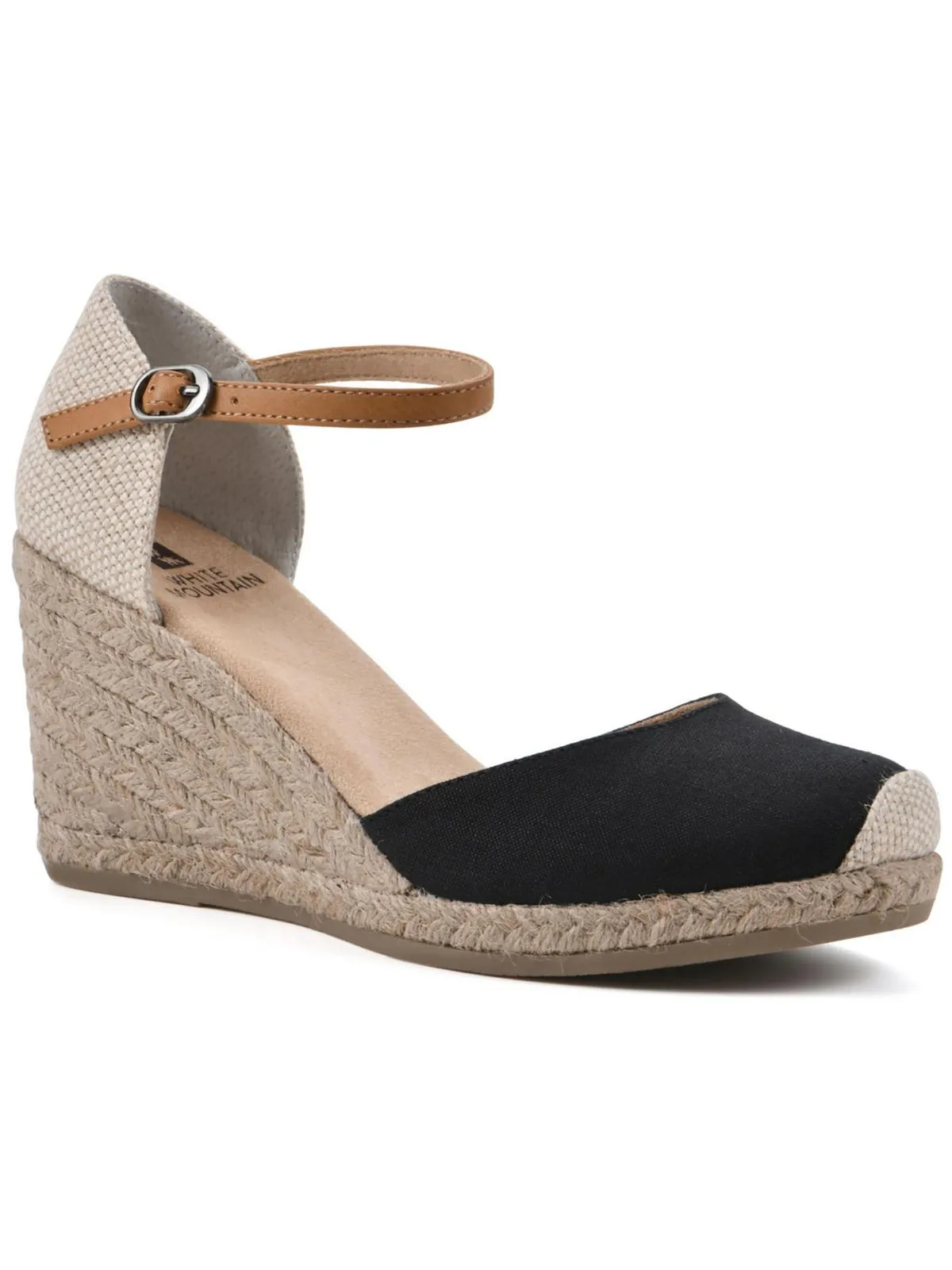 Mamba Womens Canvas Ankle Strap Espadrilles