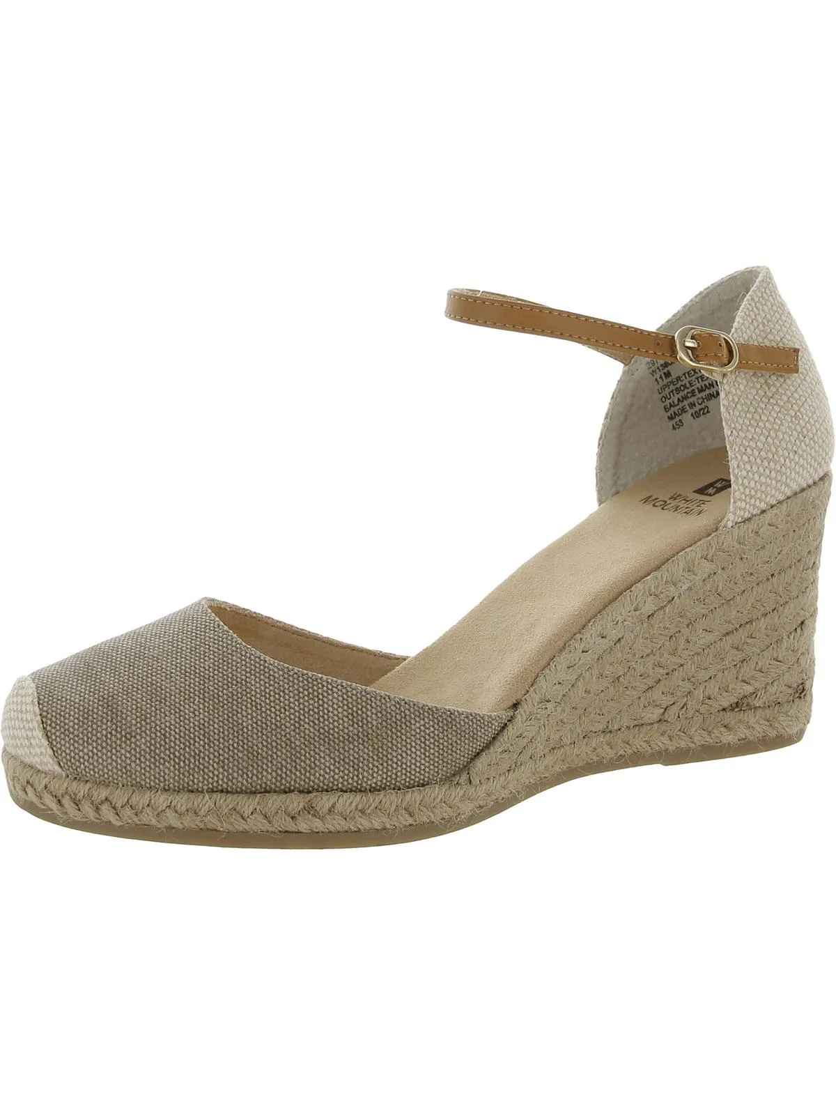 Mamba Womens Canvas Ankle Strap Espadrilles