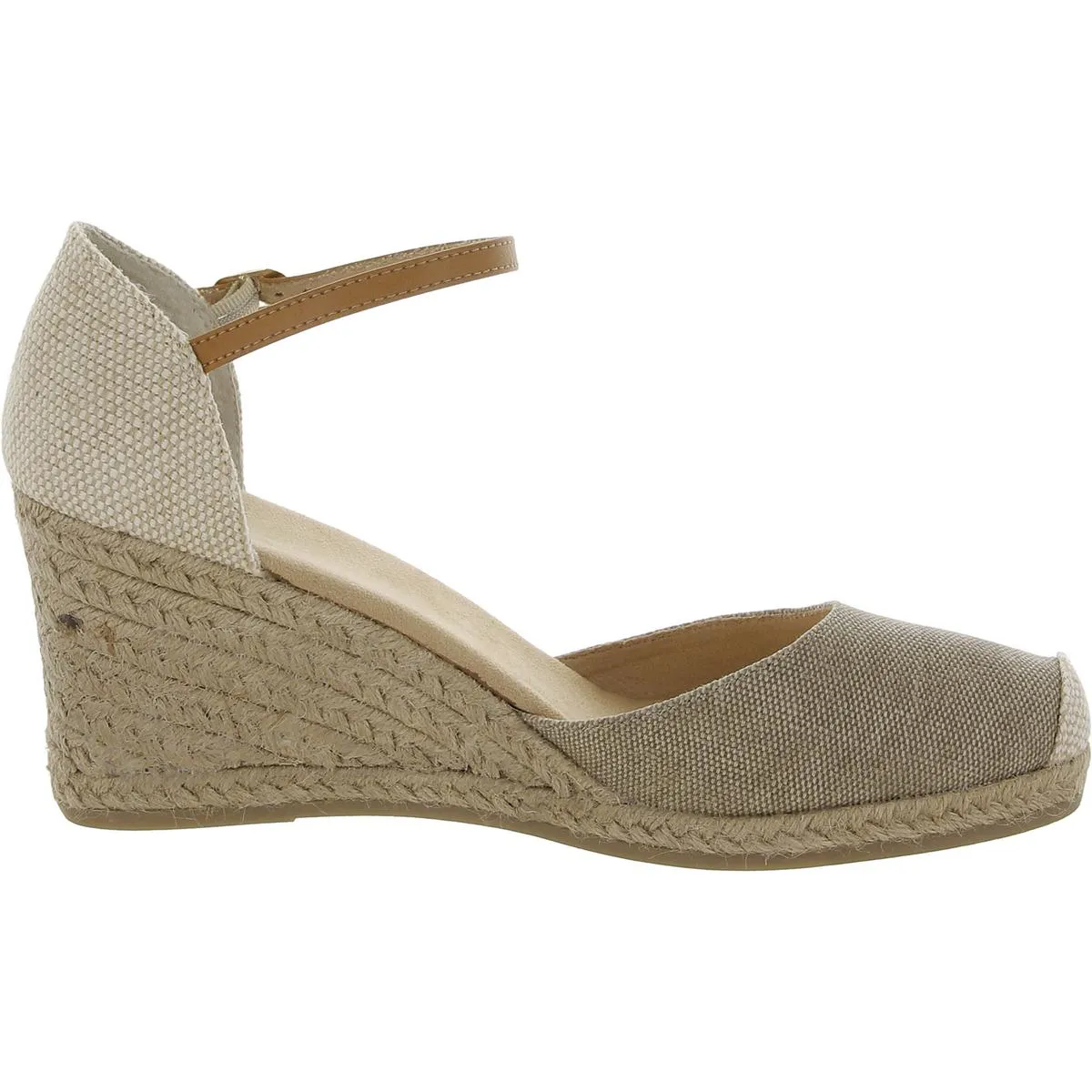 Mamba Womens Canvas Ankle Strap Espadrilles