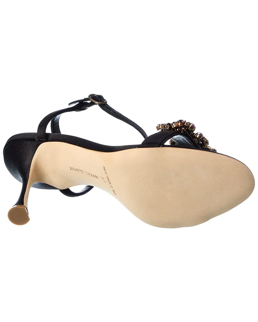 Manolo Blahnik Finah 90 Satin Sandal
