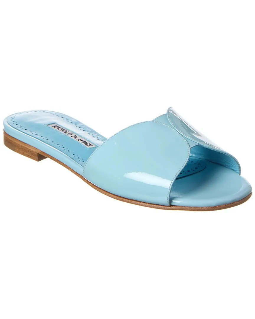 Manolo Blahnik Houramu Patent Sandal