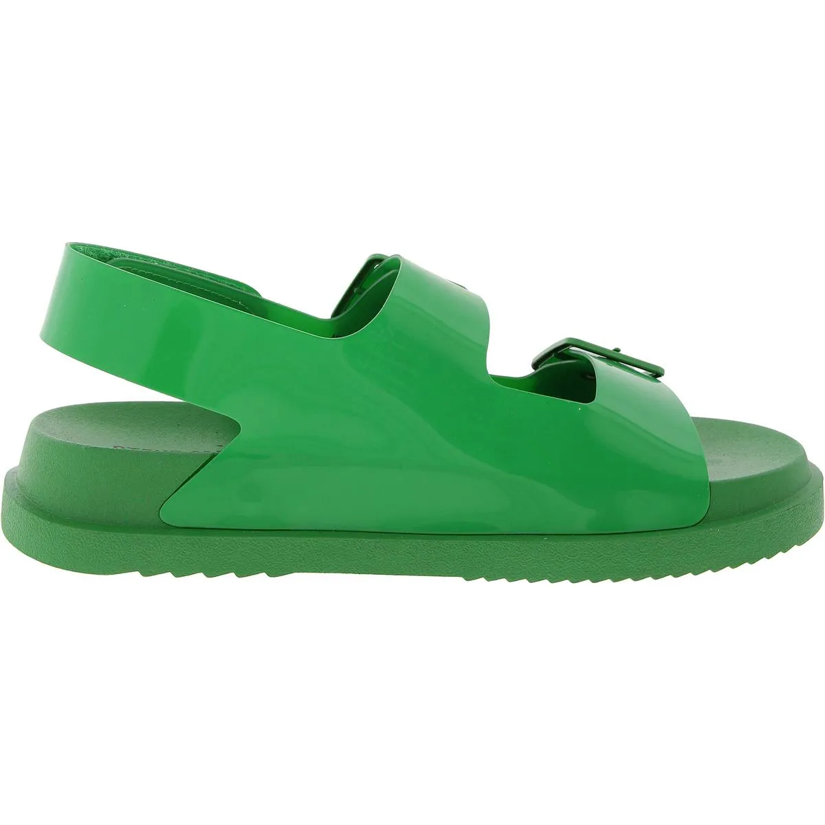 Margie J Womens Adjustable Patent Flatform Sandals