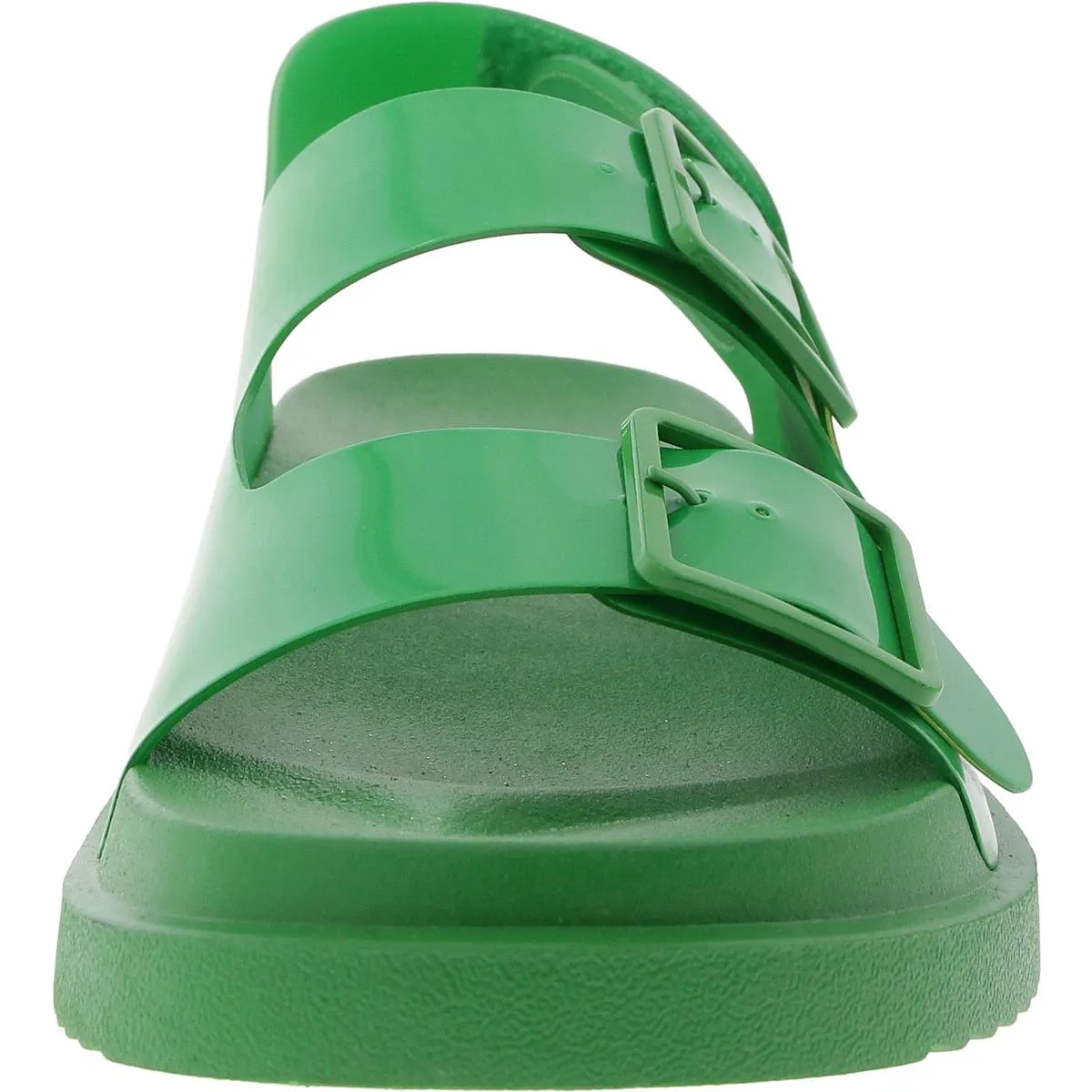 Margie J Womens Adjustable Patent Flatform Sandals