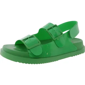 Margie J Womens Adjustable Patent Flatform Sandals