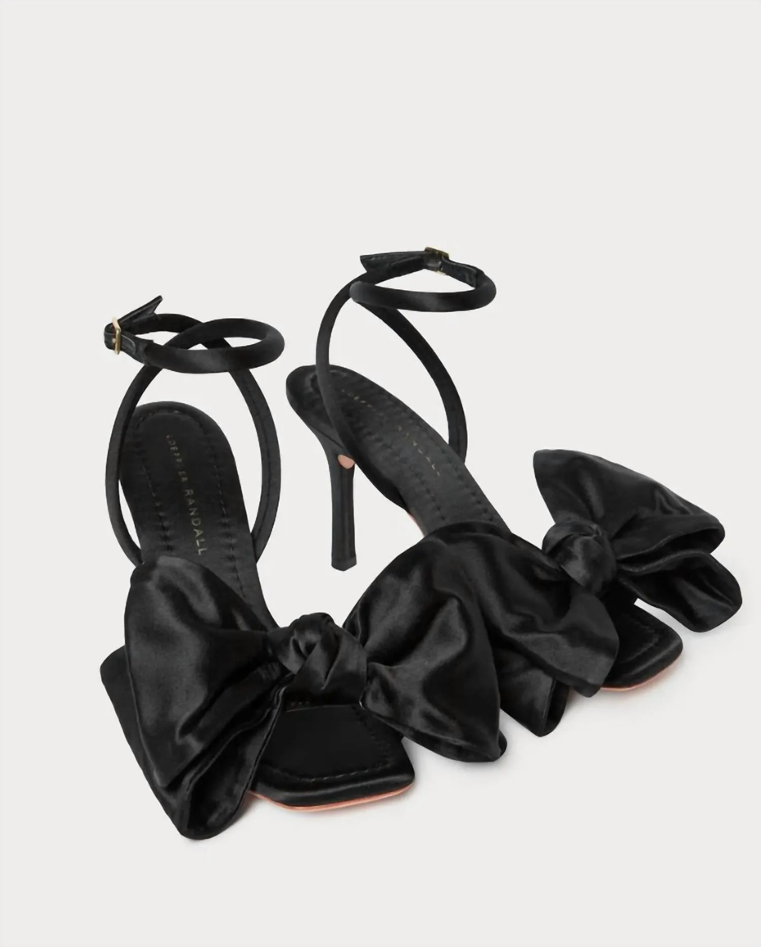 Marlena Satin Bow Sandal In Black