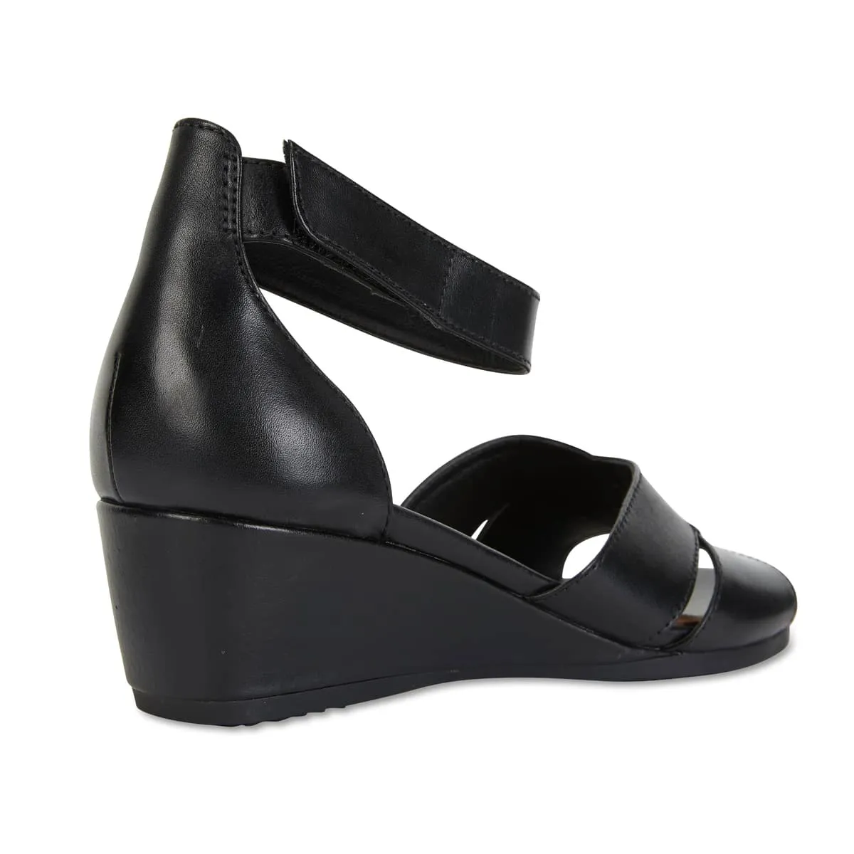 Martha Heel in Black Leather