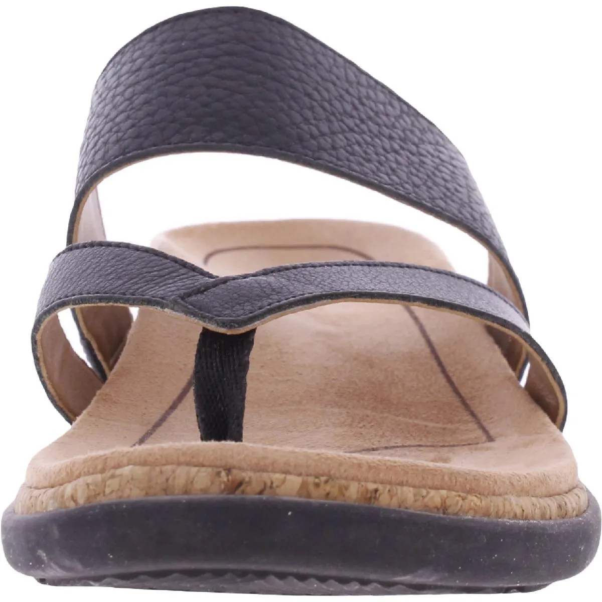 Marvina Womens Leather Cork Slide Sandals