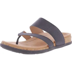 Marvina Womens Leather Cork Slide Sandals
