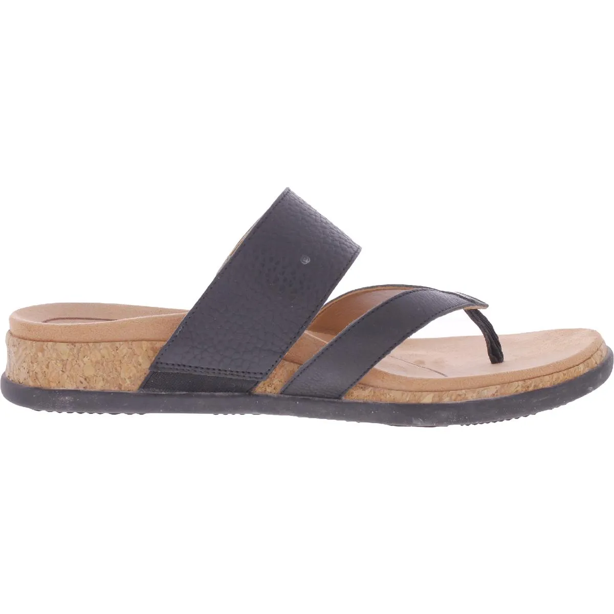 Marvina Womens Leather Cork Slide Sandals