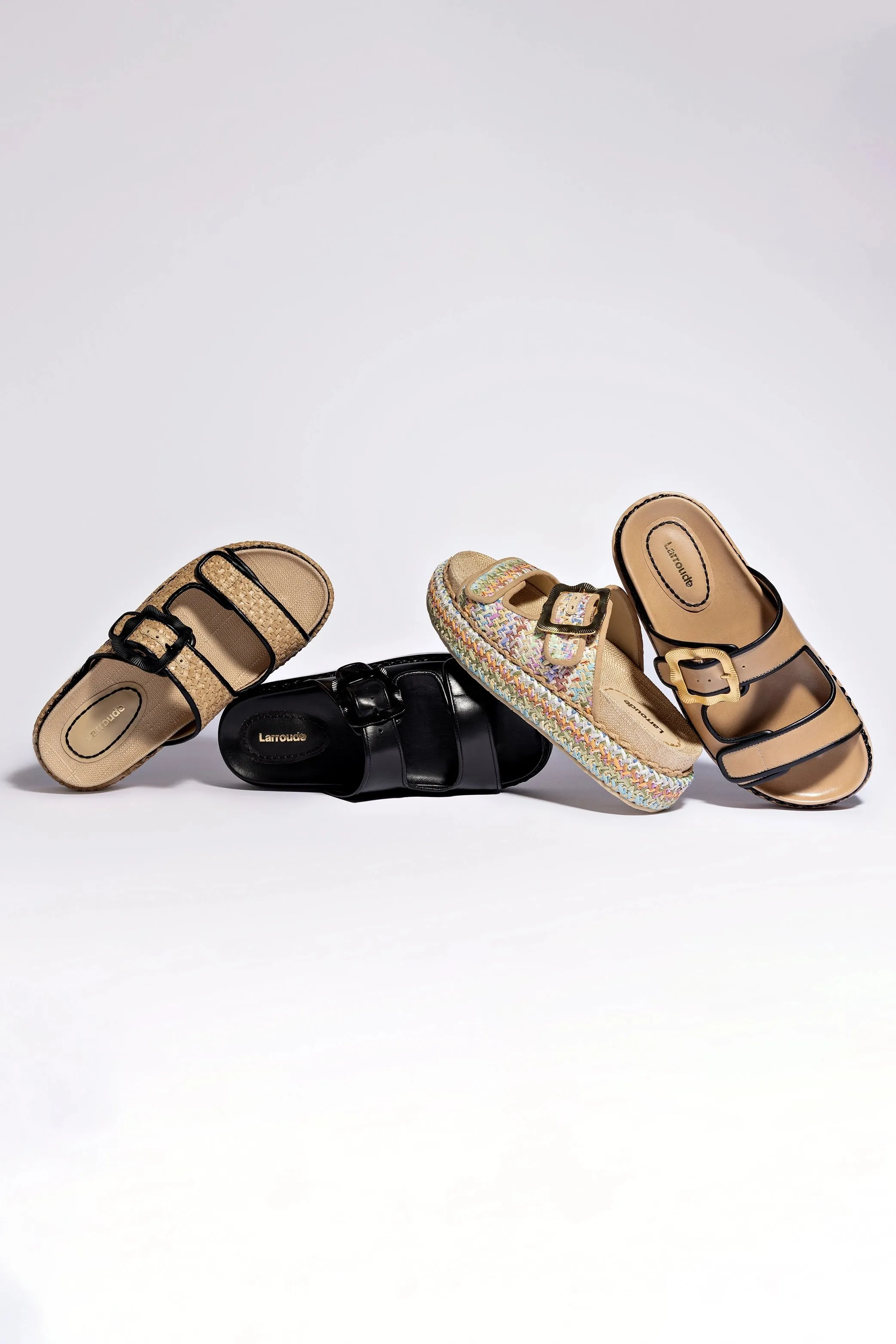 Maui Slide In Black Leather