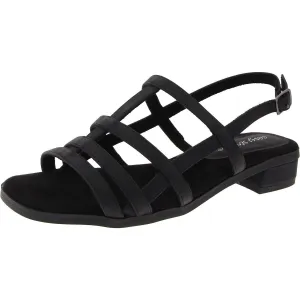 Merline Womens Adjustable Faux Leather Slingback Sandals