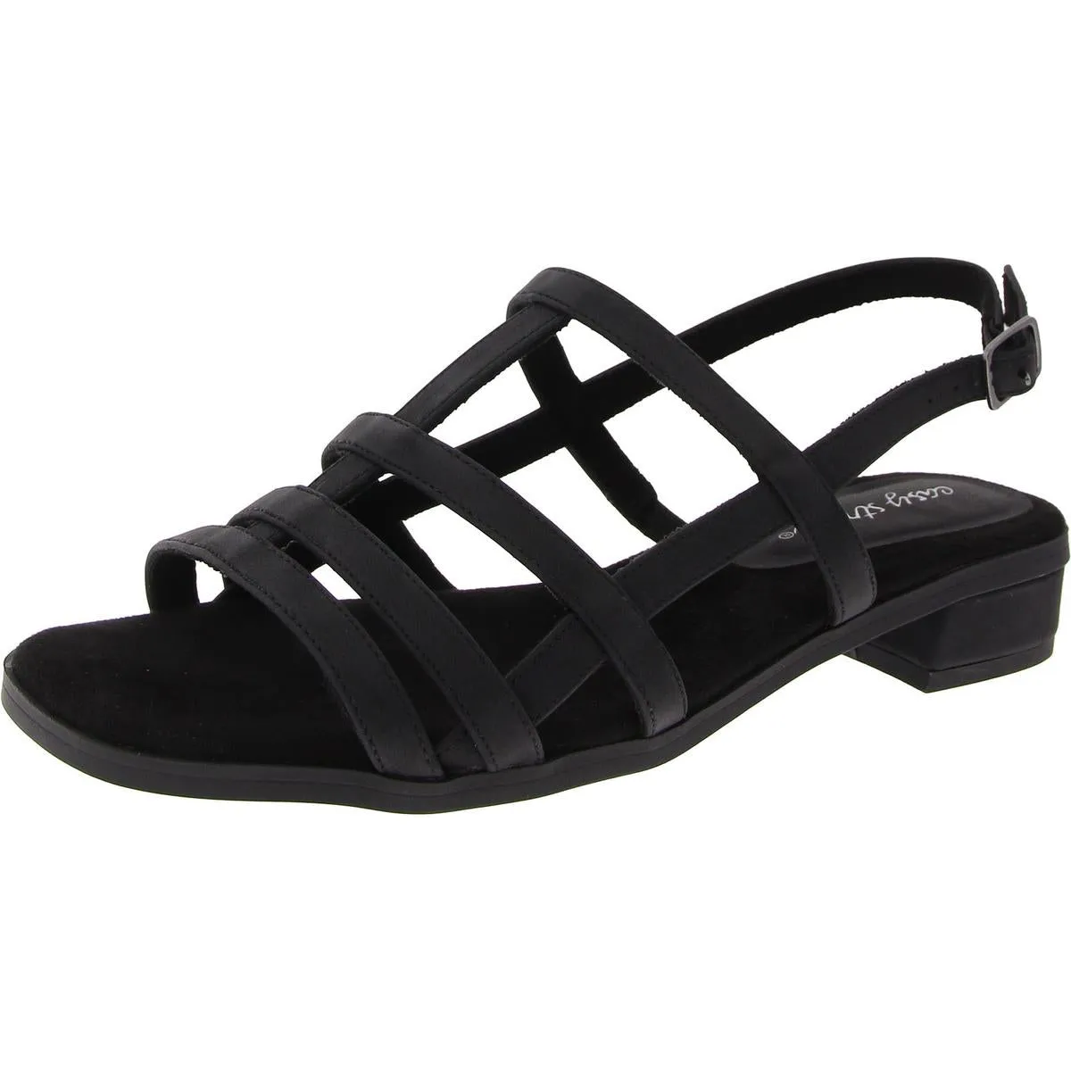 Merline Womens Adjustable Faux Leather Slingback Sandals