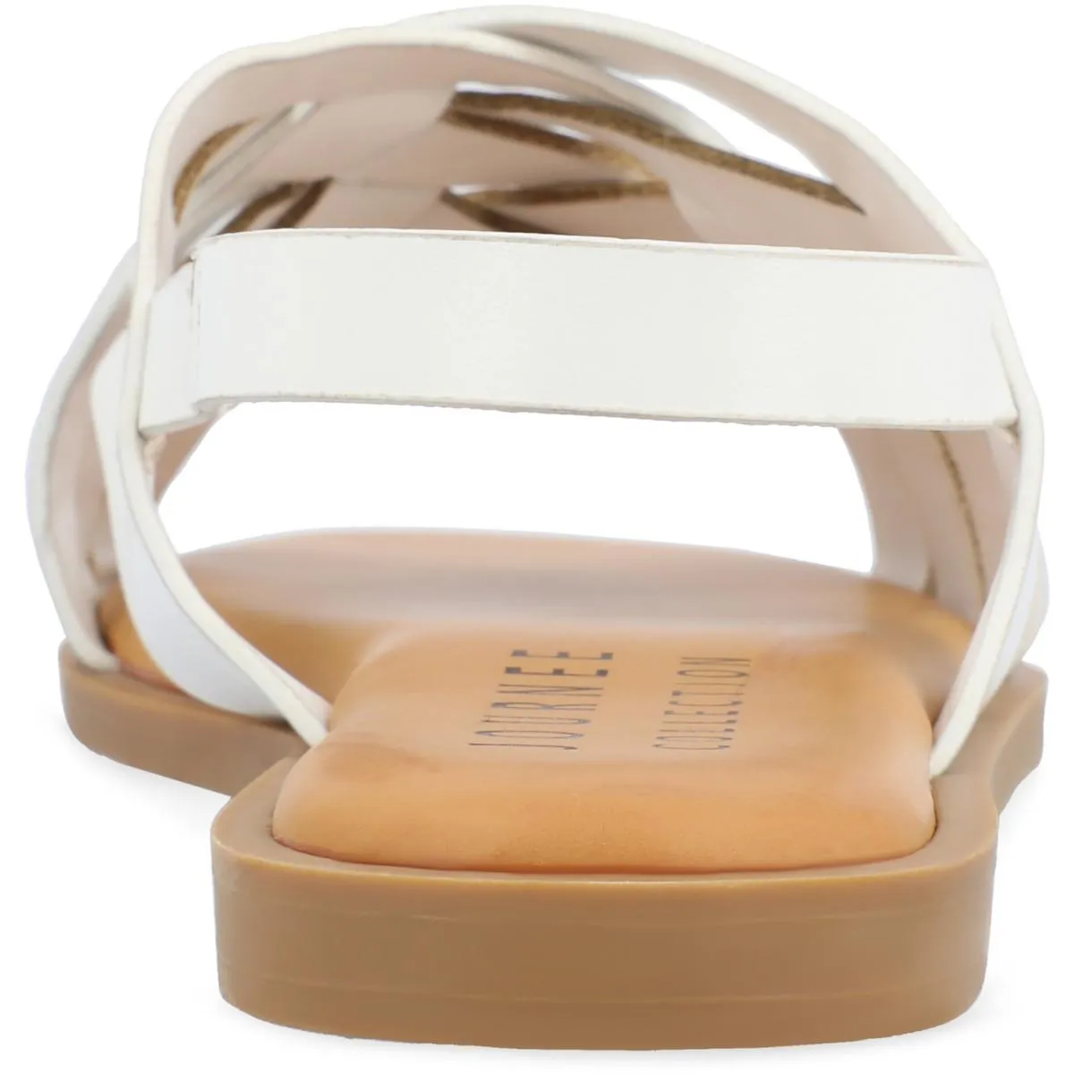 Merrin Womens Faux Leather Square Toe Slingback Sandals