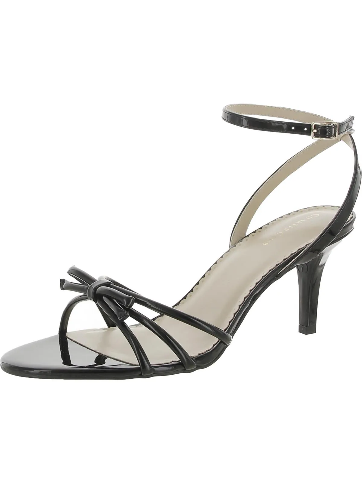 Mirabell Womens Patent Ankle Strap Heels