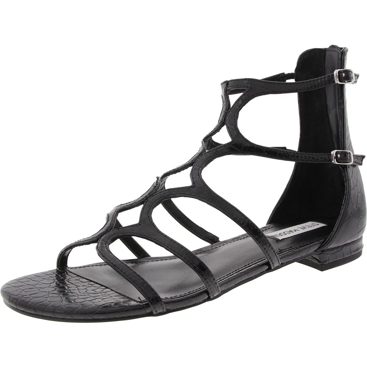 Morocco Womens Adjustable Faux Leather Gladiator Sandals