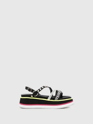 Multicolor Wedge Sandals
