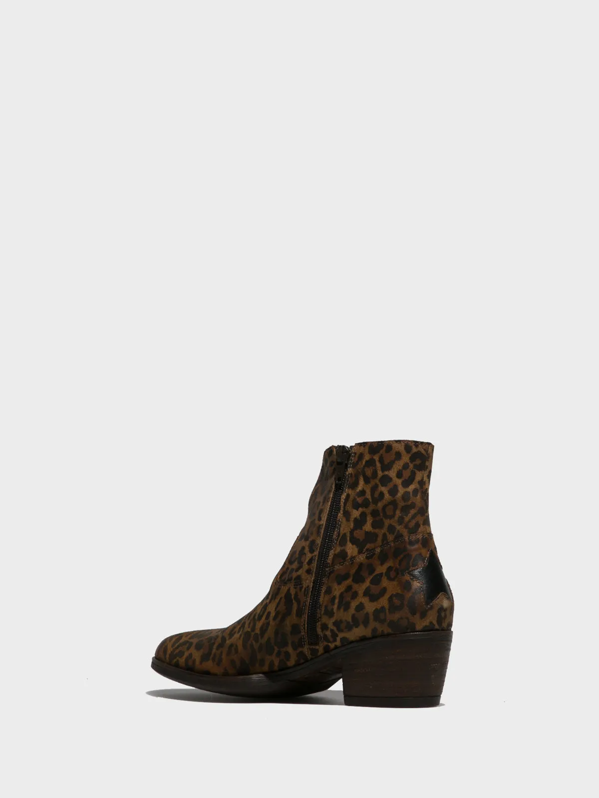Multicolor Zip Up Ankle Boots