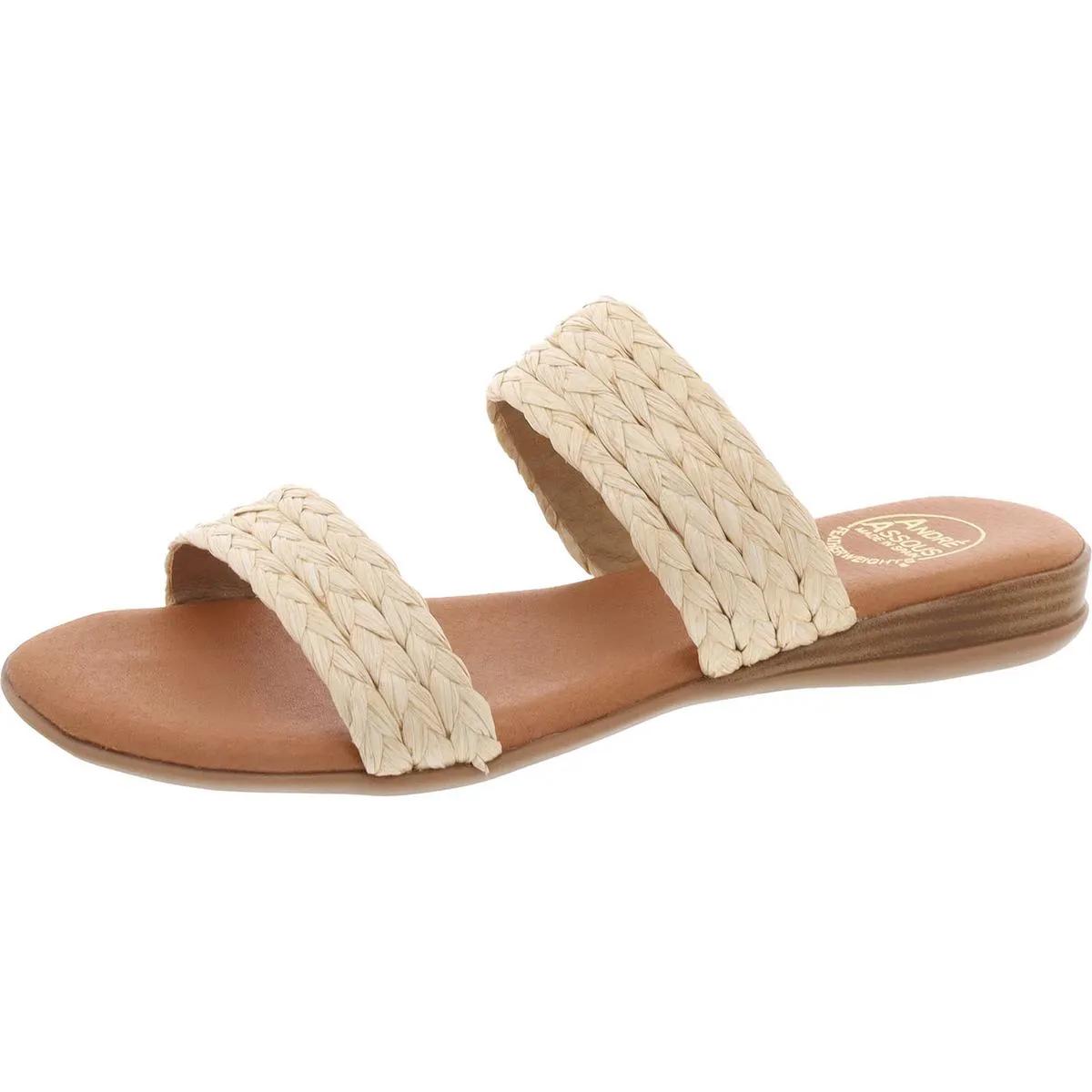 narice Womens Double Straps Slip On Slide Sandals