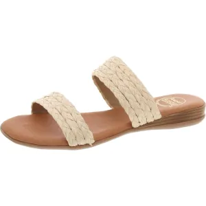 narice Womens Double Straps Slip On Slide Sandals