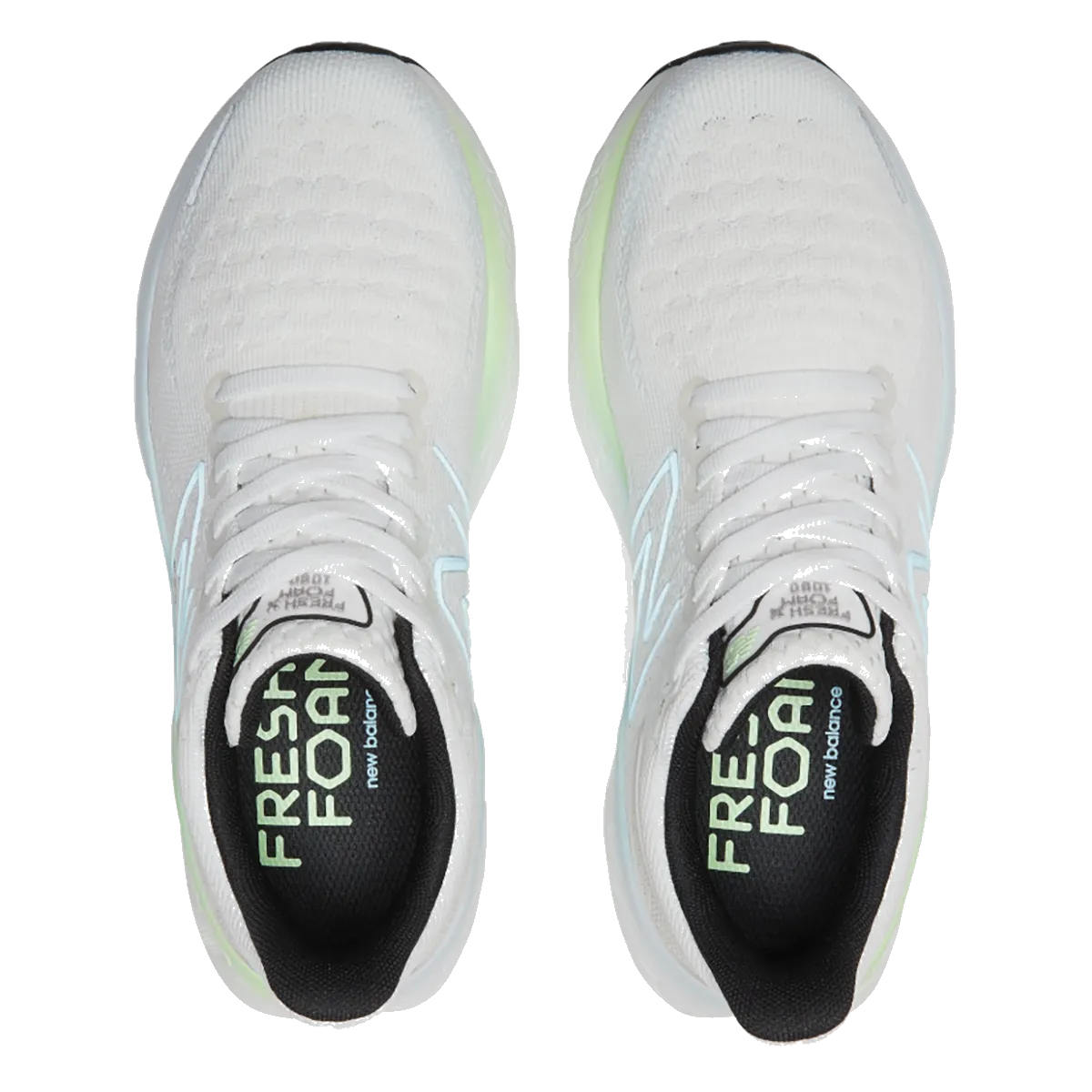 New Balance Fresh Foam X 1080 V12 - White - Bleach Blue - Green Aura