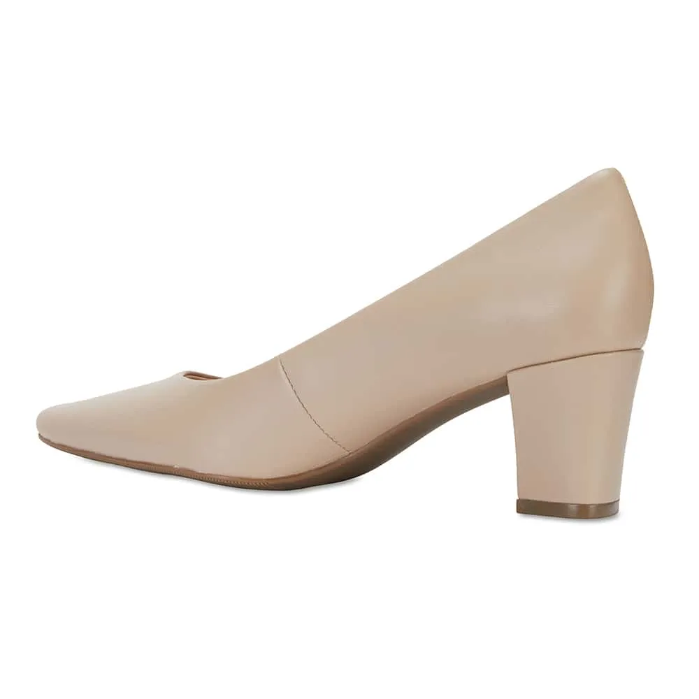 Nicole Heel in Nude Leather