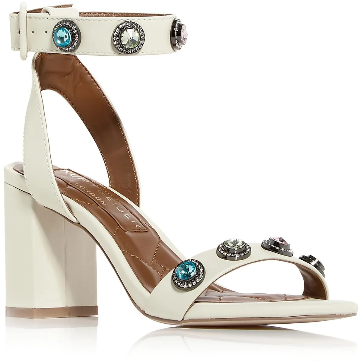 Octavia Womens Patent Leather Rhinestone Slingback Sandals