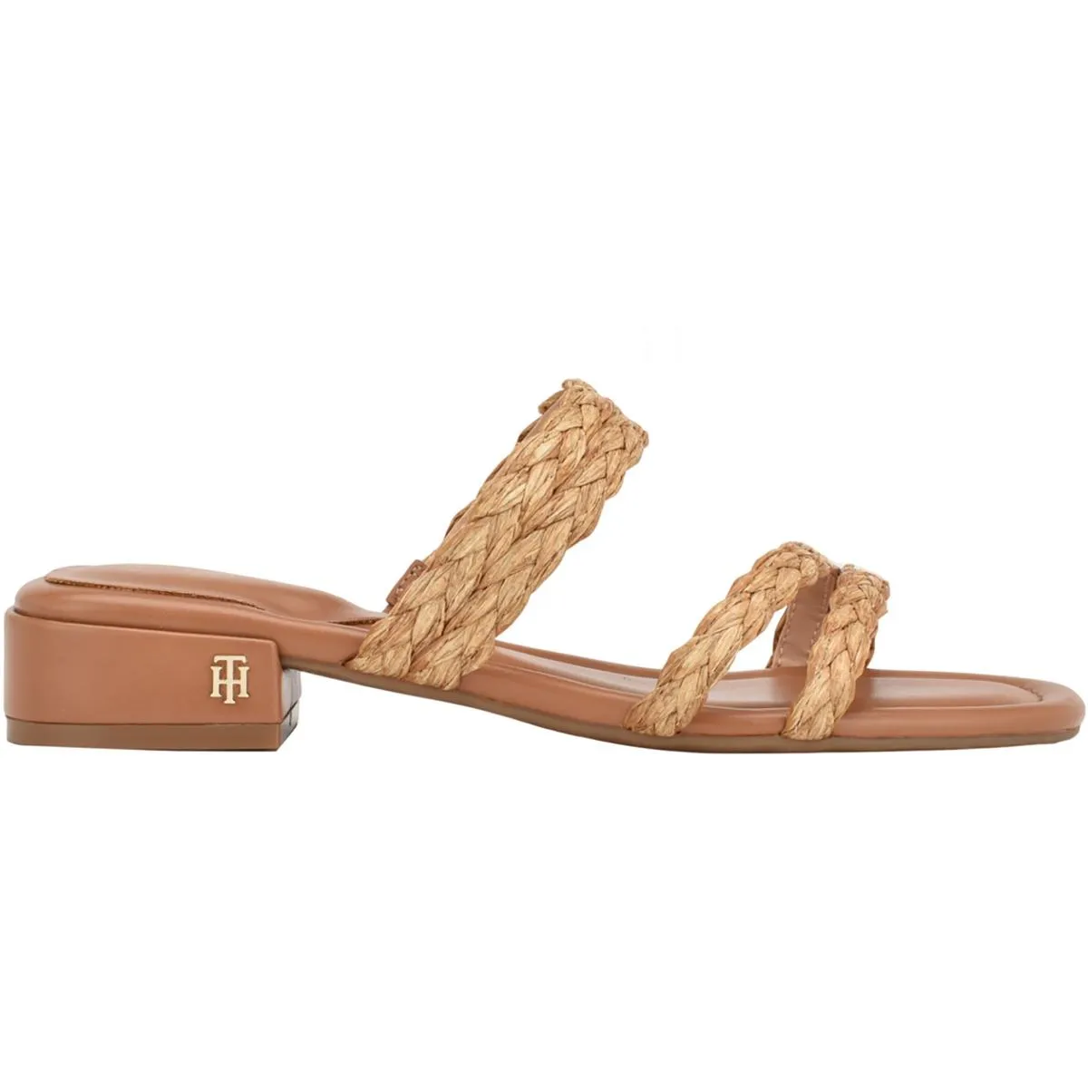 Olise Womens Faux Leather Slip-On Slide Sandals