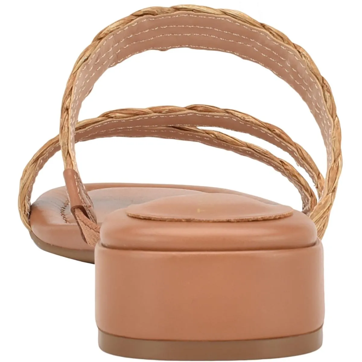 Olise Womens Faux Leather Slip-On Slide Sandals