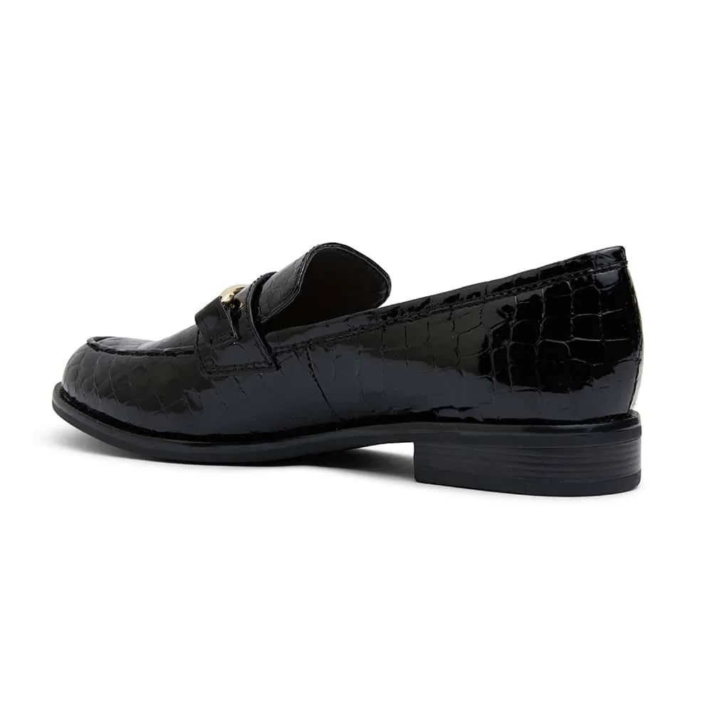 Paragon Loafer in Black Croc