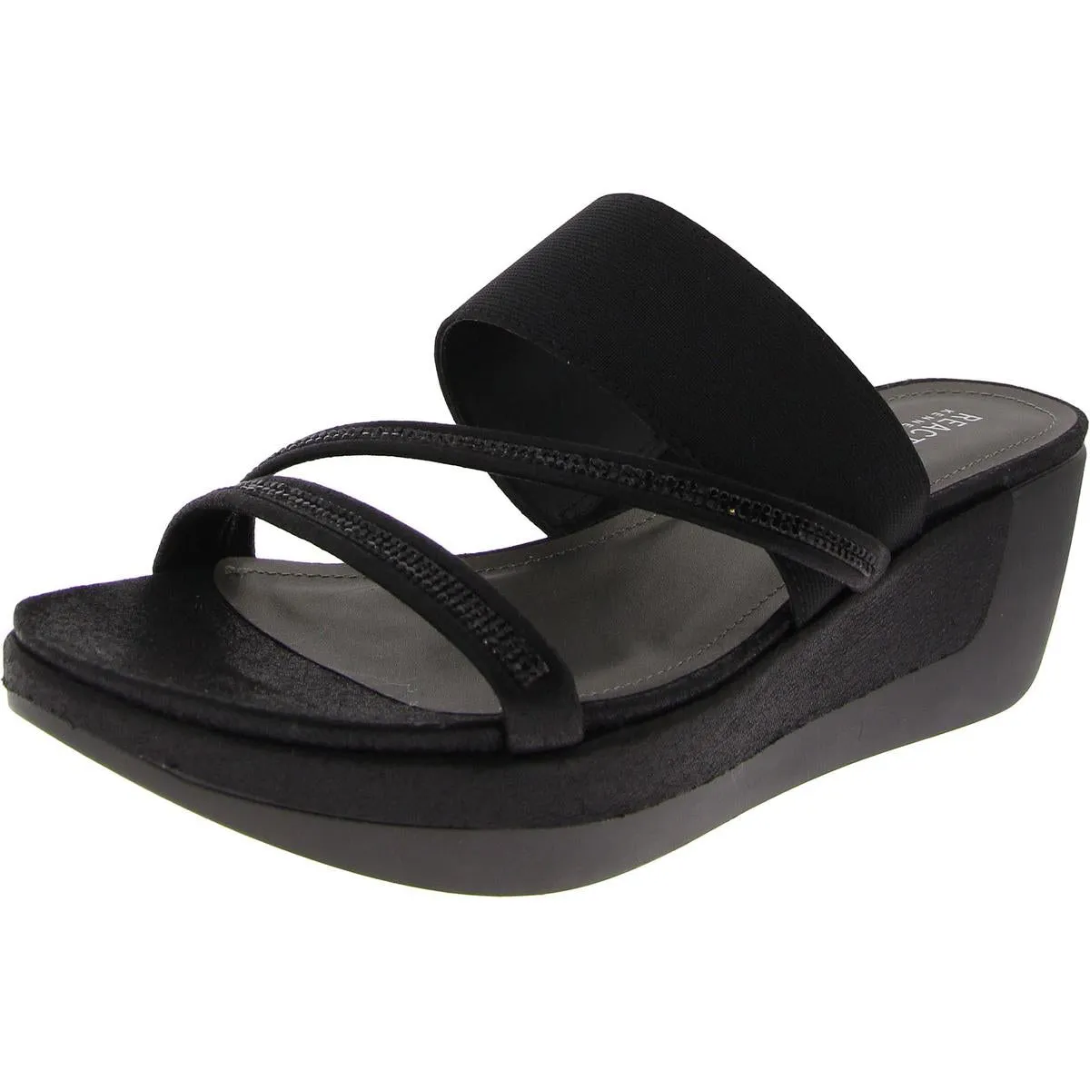 PAULA Womens Slip On Open Toe Wedge Sandals