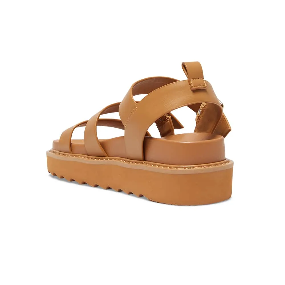 Phoebe Sandal in Tan Smooth