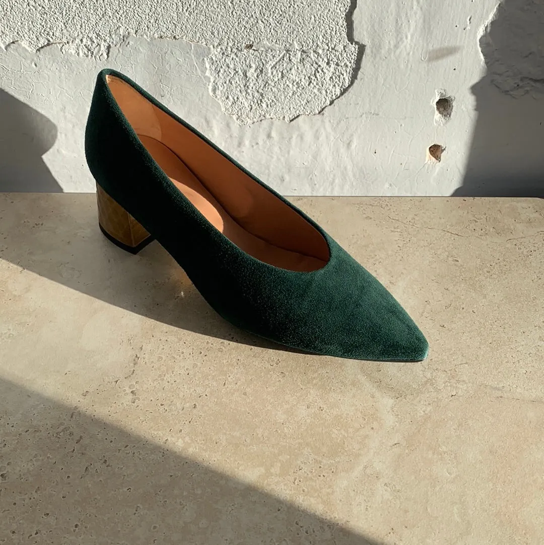 Piazza Grande Ingrid Green Suede