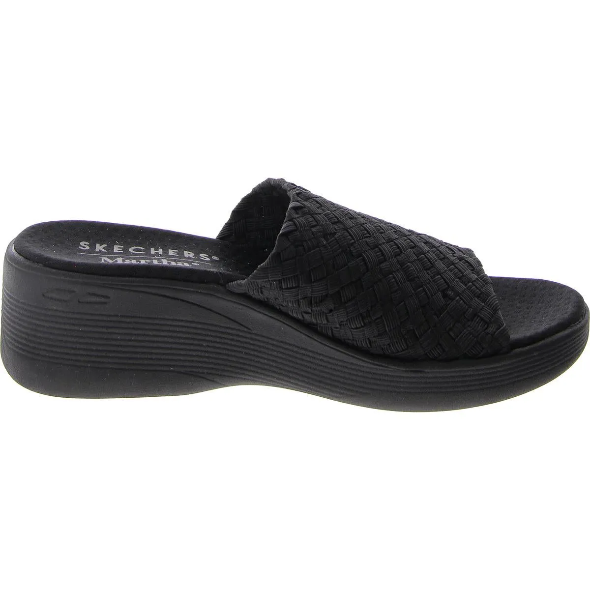 Pier Lite Bamboo Womens Slip On Open Toe Wedge Sandals