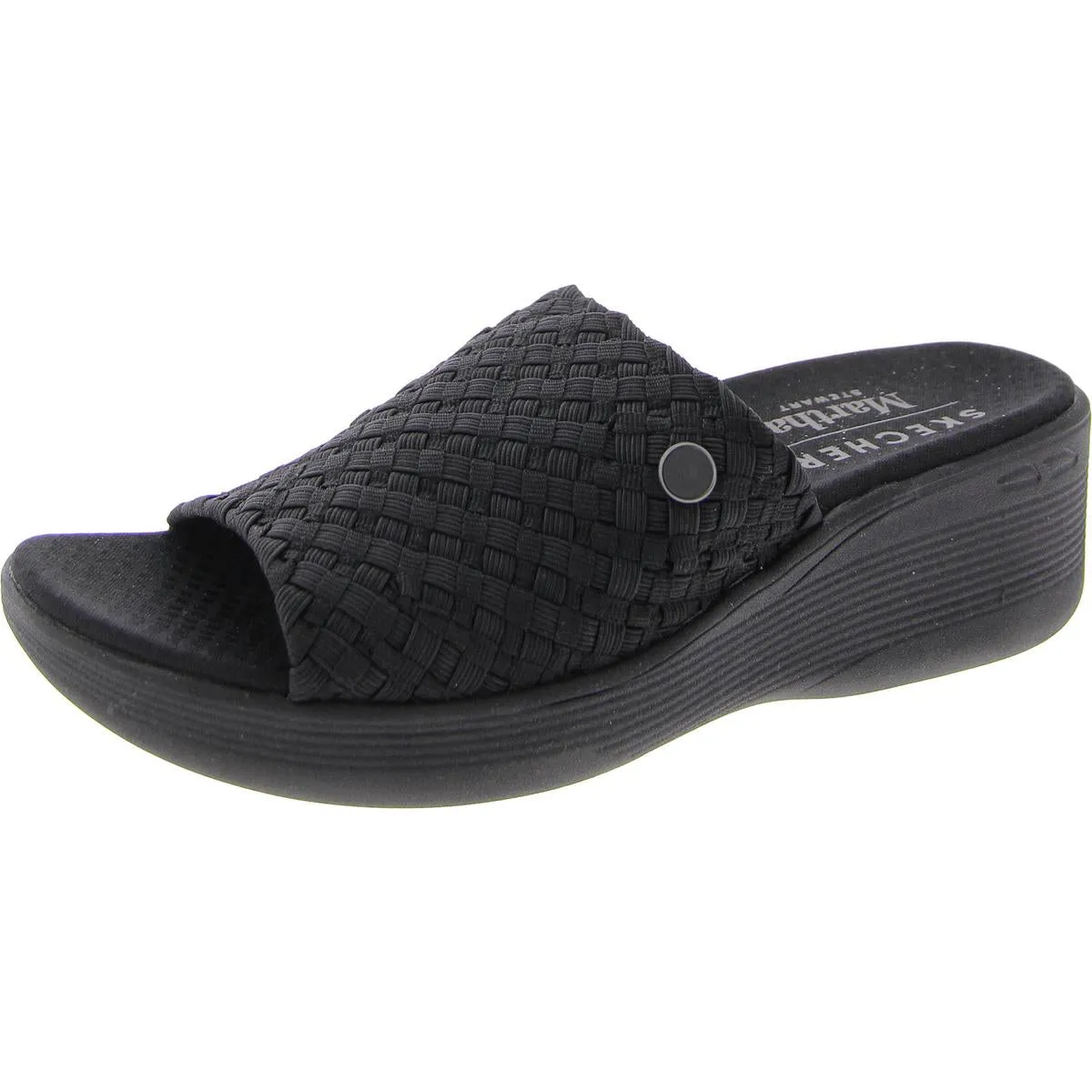 Pier Lite Bamboo Womens Slip On Open Toe Wedge Sandals